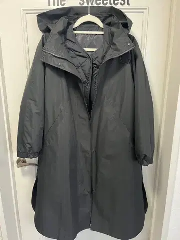 2Way 블랙 롱 코트