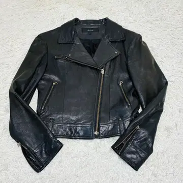 알아바일 라무 가죽 라이더 자켓