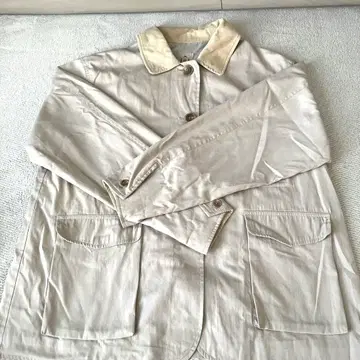 SamansaMOS2 베이지 버튼 부착 자켓