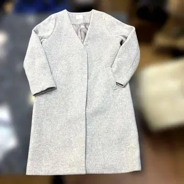 LOWRYS FARM 그레이 롱 코트 V넥 새상품 7-127