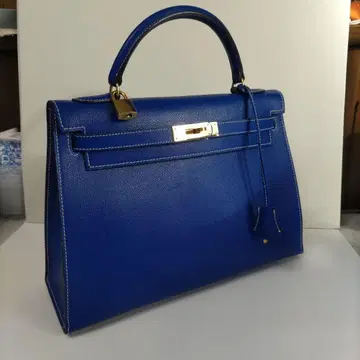 가죽 핸드백 파랑