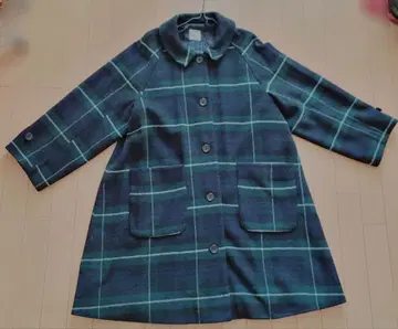 tsukuru&Lin 롱 코트 체크 무늬