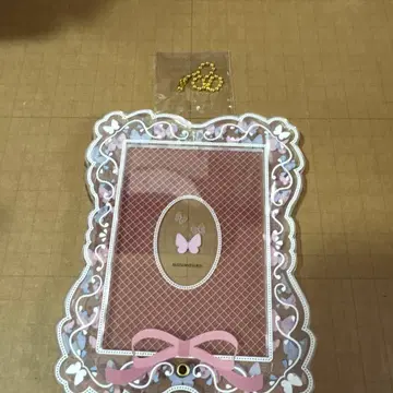 후쿠야 포토 카드 아크릴 프레임 튤 버터플라이 핑크