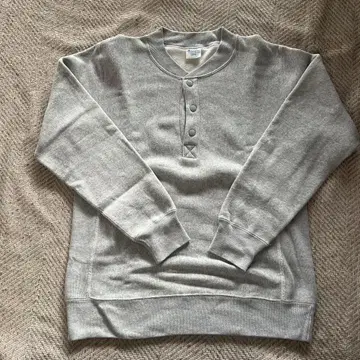 새상품급 Champion 단색 택 리버스 위브 헨리넥 맨투맨 L