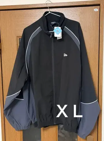 New Era 오버사이즈드 파이핑 트랙 자켓 XL 블랙