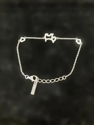 AGATHA 개와 하트의 실버 팔찌