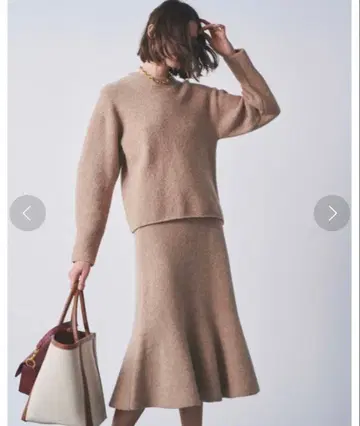 Mila Owen 니트 셋업 핑크 베이지