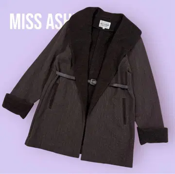 miss ashida 벨트 부착 코트 F 사이즈 다크 브라운 S-1322