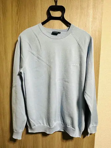 [ 선착순 ] 홀가먼트 니트 ( WAVE 로고 ) 스카이블루 사이즈 6