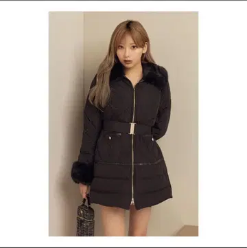 LIPSERVICE 바이컬러 퀼팅 충전솜 코트