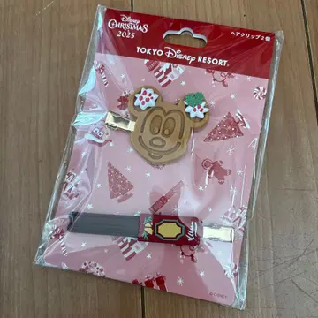 디즈니 크리스마스 2025 미키 와플 헤어 클립 핀 츄러스