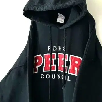 길단 PDHS PEER COUNCIL 후드티 L 블랙 블랙 구제 의류