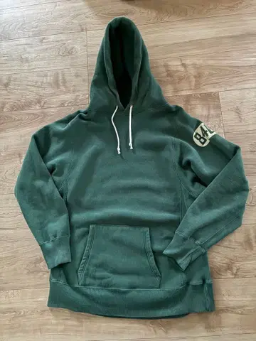 가격 인하 불가 WAREHOUSE CO. 다크 그린 리버스 후드티 M