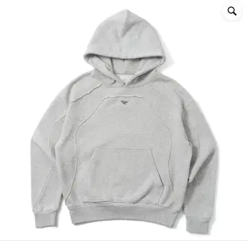 BlessU 그레이 후드 부착 후드티