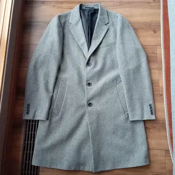 GU 그레이 울 체스터 코트 L