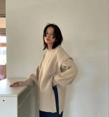 클라네 니트 2WAY 슬랜트 니트탑