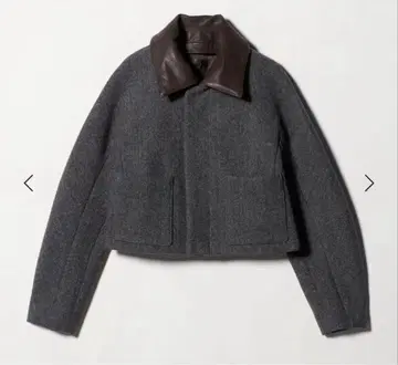 새상품 오라리 울 더블 크로스 헤링본 블루종 AURALEE