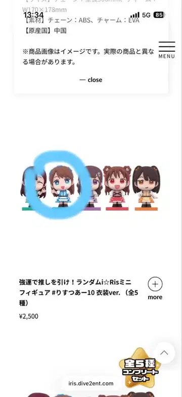 i Ris 미니 피규어 세리자와 유