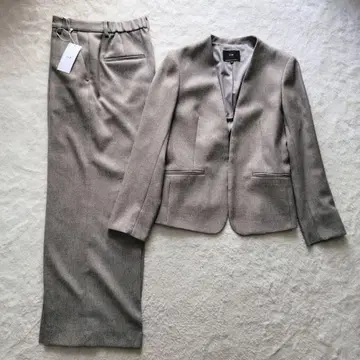 새상품 24AW 23구 울라이크칼제 노카라 팬츠 수트 브라운