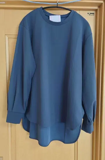 비어즐리 T 블라우스 차콜 그레이 프리 사이즈