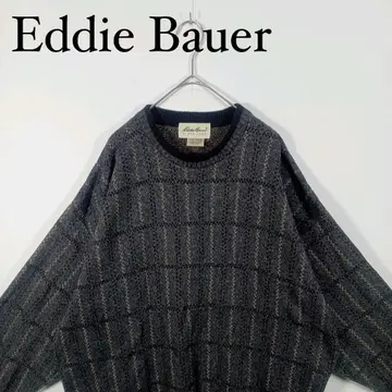 Eddie Bauer 체크 총패턴 니트 스웨터 L 코튼