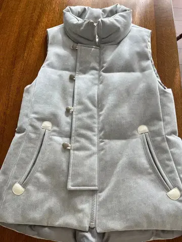 그레이 다운 베스트 스탠드 카라