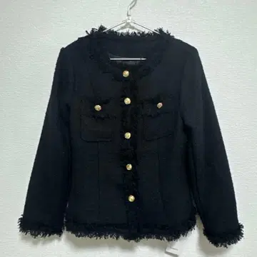 Louere 허리 쉐이프 라메 트위드 자켓