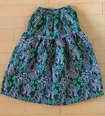 꽃무늬 플레어 여성용 롱 스커트