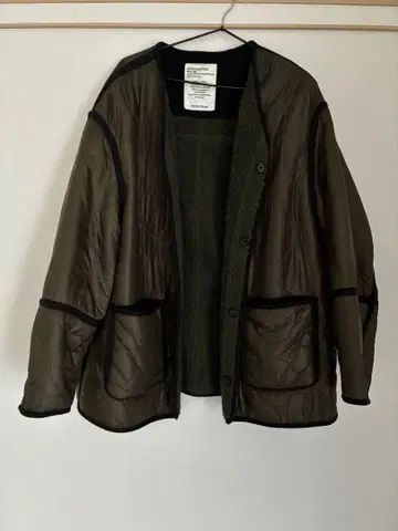 올리브색 퀼팅 자켓