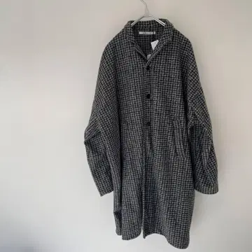 정가 28,000엔 정도 오버 사이즈 체크 무늬 롱 코트