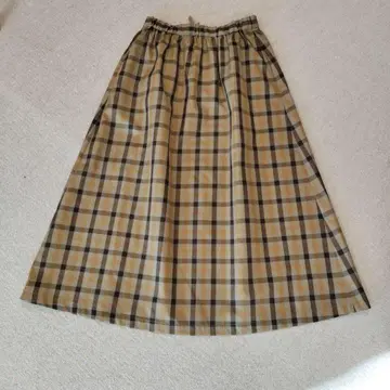 [ 새상품 ] FORK&SPOON 허리밴딩 체크 개더 스커트 DOORS