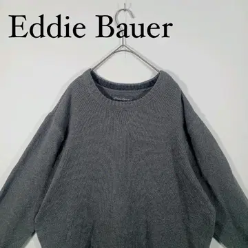 Eddie Bauer 그레이 크루넥 니트 무지 XL