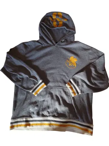 에반게리온 NERV 로고 그레이 후드티