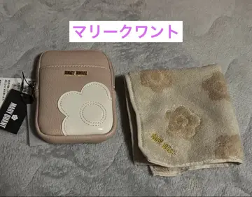 마리콴트 슈링크 데이지 패치 립 파우치 손수건 세트
