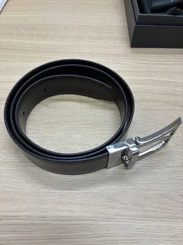 dunhill 가죽 벨트 블랙 4홀