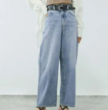 글로벌 워크 GOOD 데님 배기 팬츠 M 여성용 데님