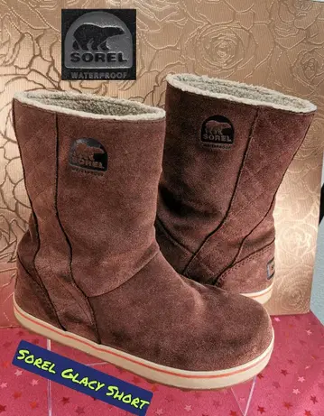 SOREL Glacy Short 브라운 어그 부츠