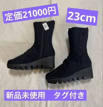 미사용 새상품 MAMISSA 부츠 23cm 부츠 블랙 고급 발수