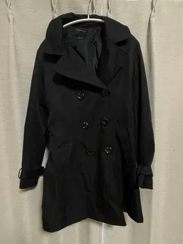 SKY BOMBER 블랙 트렌치코트