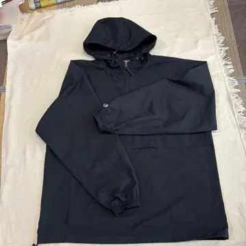 챔피온 블랙 나일론 자켓 XL 사이즈 후드 부착