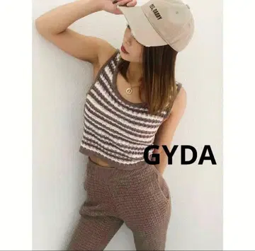 [ GYDA ] 보더 MIX 니트 TOPS / 니트 와이드 팬츠 셋업