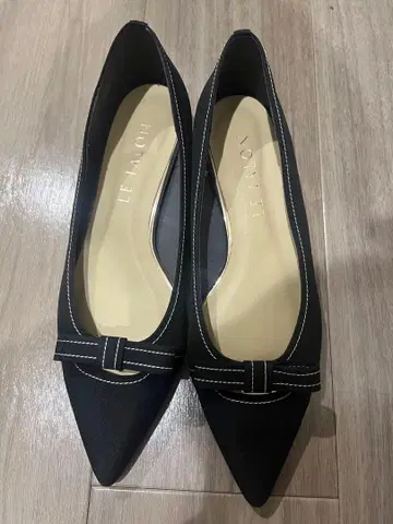 새상품 상자 없음 탈론 블랙 리본 포함 플랫슈즈 25cm