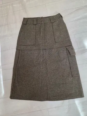 수입 울 타이트 롱 스커트