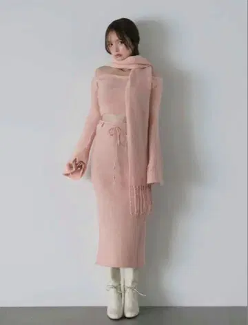 핑크 오프숄더 셋업