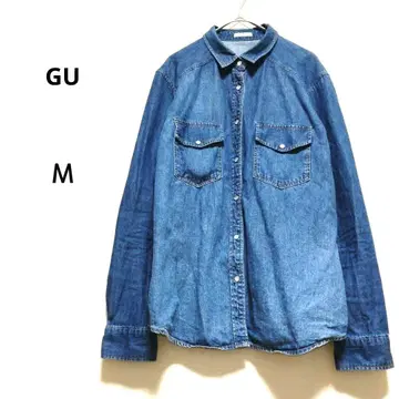 데님 긴팔 셔츠