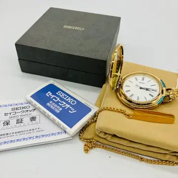 11r76 미사용품 SEIKO 회중시계 7N21-0A00 골드 컬러