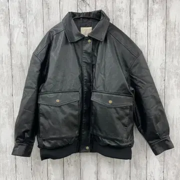 [ Java ] 자바 인조 가죽 빈티지 오버 블루종