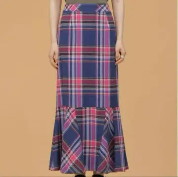 나노 유니버스 롱 스커트 새상품 체크 무늬