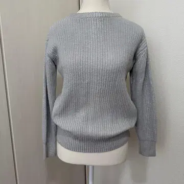 23구 실버 라메 크루넥 니트 긴팔 38