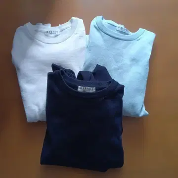 오리히카 니트 3종 세트 (화이트, 네이비, 라이트 블루)